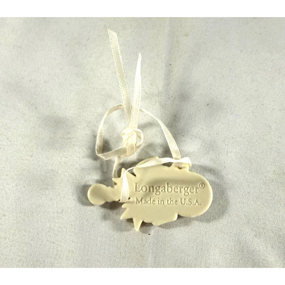 2004 Longaberger Baby Rattle Pottery Tie-On